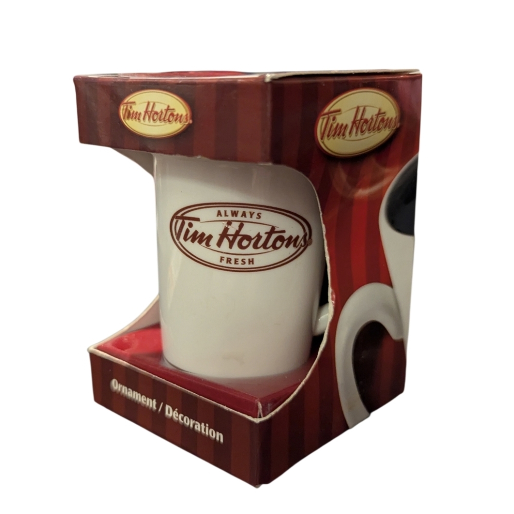 Xmas Tim Hortons White Mug Christmas Ornament 2011